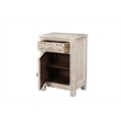 Taran Designs Monte 1-drawer 1-door Solid Wood Nightstand (Left) in White