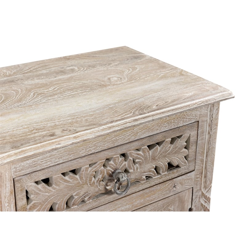 Taran Designs Monte 1-drawer 1-door Solid Wood Nightstand (Left) in White