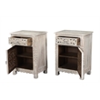 Taran Designs Monte 1-drawer 1-door Solid Wood Nightstand (Left) in White