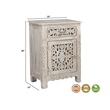 Taran Designs Monte 1-drawer 1-door Solid Wood Nightstand (Left) in White