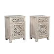 Taran Designs Monte 1-drawer 1-door Solid Wood Nightstand (Right) in White