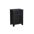 Taran Designs Monte 1-drawer 1-door Solid Wood Nightstand (Left) in Black
