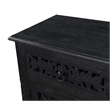 Taran Designs Monte 1-drawer 1-door Solid Wood Nightstand (Left) in Black