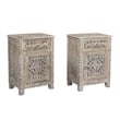 Taran Designs Monte 1-drawer 1-door Solid Wood Nightstand (Right) in Gray