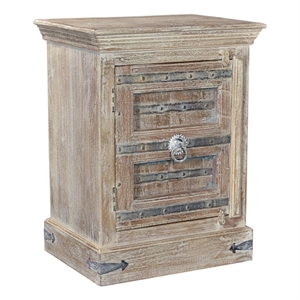 Taran Designs Baker 1-door Solid Wood Nightstand (Left) in White