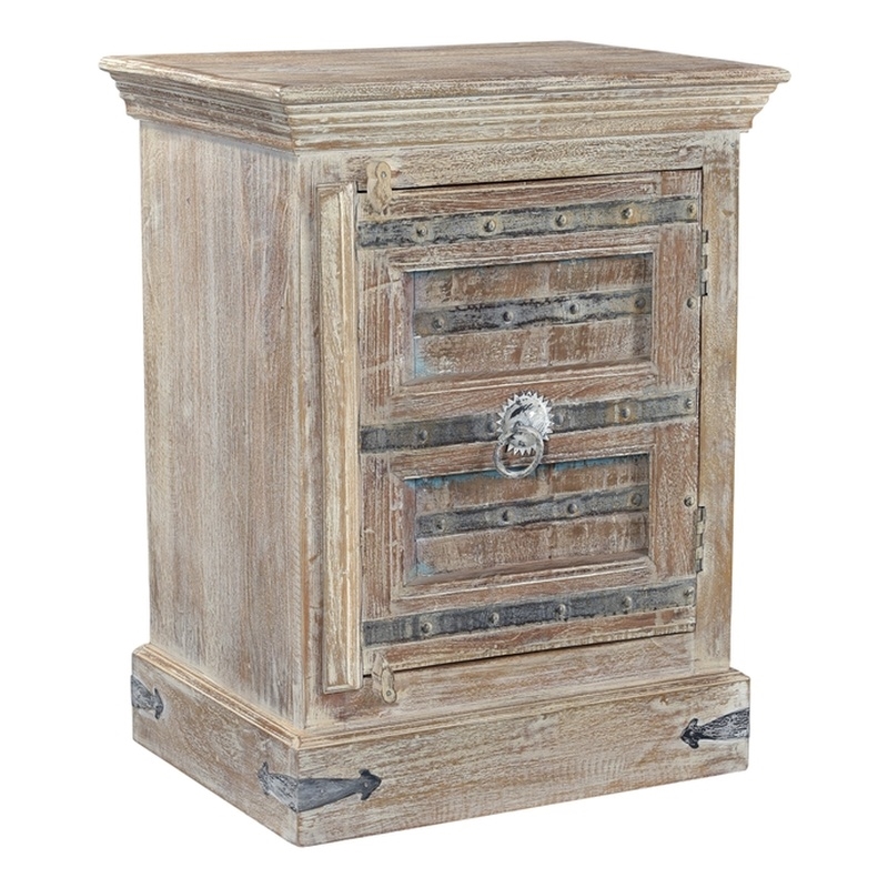 Taran Designs Baker 1-door Solid Wood Nightstand (Right) in White