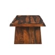 Taran Designs Darcy Live Edge Solid Wood Coffee Table in Dark Brown