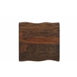Taran Designs Darcy Live Edge Solid Wood End Table in Dark Brown
