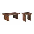 Taran Designs Darcy Live Edge Solid Wood End Table in Dark Brown