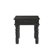 Taran Designs Milton Carved Solid Wood End Table in Black