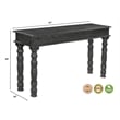 Taran Designs Milton Carved Solid Wood Console Table in Black