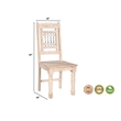 Taran Designs Milton Carved Solid Wood Dining Chairs (Set of 2) in White