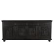 Taran Designs Monte 4-drawer 4-door Carved Solid Wood Sideboard in Black