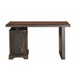 Taran Designs Darcy 3-drawer Live Edge Solid Wood Writing Desk in Dark Brown