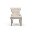 Taran Designs Kenneth Upholstered Solid Wood Armchair in Beige