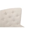 Taran Designs Kenneth Upholstered Solid Wood Armchair in Beige