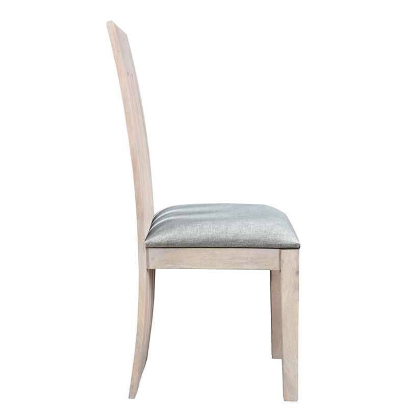 Taran Designs Quincy Upholstered Solid Wood Dining Chairs (Set of 2) in White