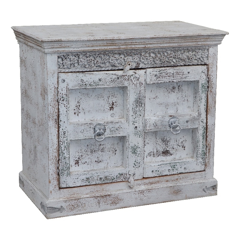 Taran Designs 2-door Solid Wood Sideboard in White