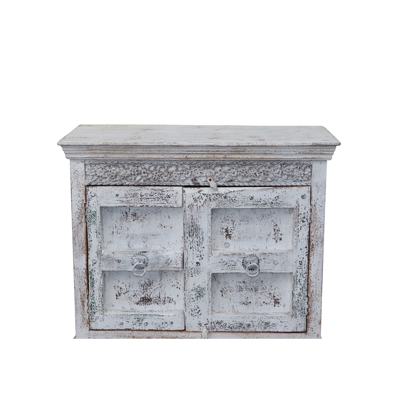 Taran Designs 2-door Solid Wood Sideboard in White