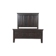 Taran Designs Solid Wood Queen Panel Bed in Dark Brown