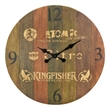 Taran Designs Keaton Solid Wood Wall Clock in Brown Multicolor