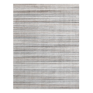 Taran Designs 8' x 10' Abstract Stripe Wool Area Rug in Gray Multicolor