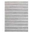 Taran Designs 8' x 10' Contemporary Abstract Stripe Wool Area Rug in Beige