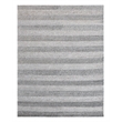 Taran Designs 8' x 10' Contemporary Abstract Stripe Wool Area Rug in Gray
