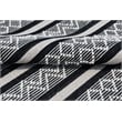 Taran Designs 8' x 10' Geometric Pattern Wool Area Rug in White/Black