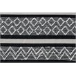 Taran Designs 8' x 10' Geometric Pattern Wool Area Rug in White/Black