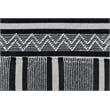 Taran Designs 8' x 10' Geometric Pattern Wool Area Rug in White/Black