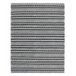 Taran Designs 8' x 10' Geometric Pattern Wool Area Rug in White/Black