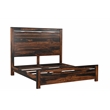 Taran Designs Warren Live Edge Solid Wood King Panel Bed in Dark Brown