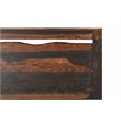 Taran Designs Warren Live Edge Solid Wood King Panel Bed in Dark Brown