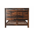 Taran Designs Warren Live Edge Solid Wood King Panel Bed in Dark Brown