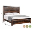 Taran Designs Warren Live Edge Solid Wood King Panel Bed in Dark Brown