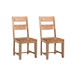 Taran Designs Darcy Solid Wood Dining Chairs (Set of 2) in Brown