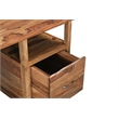 Taran Designs Darcy 4-drawer Live Edge Solid Wood Writing Desk in Brown