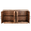 Taran Designs Milton 4-door Solid Wood Sideboard in Multicolor Brown
