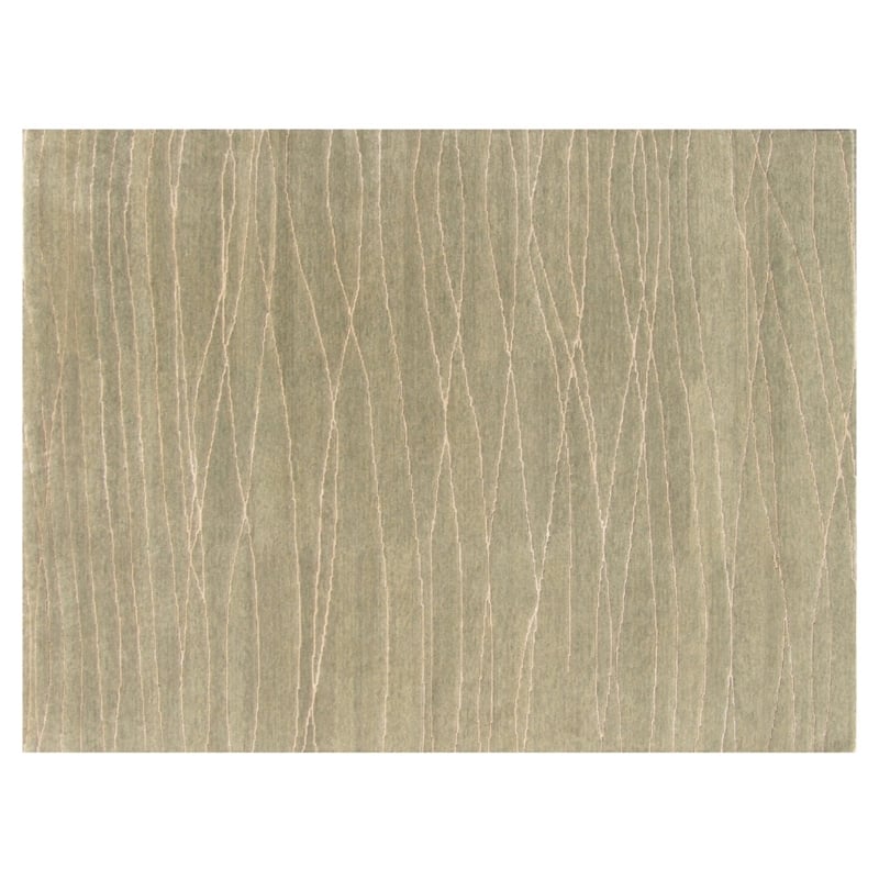 Taran Designs 5' x 8' Contemporary Abstract Wool Area Rug in Beige
