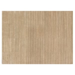 Taran Designs 5' x 8' Contemporary Stripe Wool Area Rug in Beige