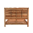 Taran Designs Darcy Live Edge Solid Wood King Panel Bed in Brown