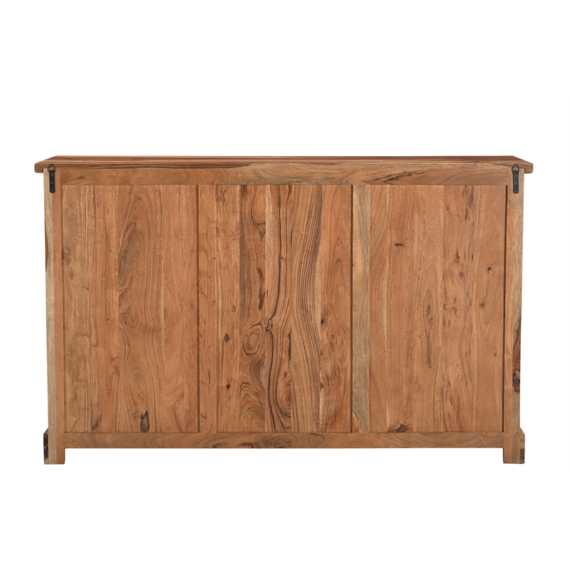 Taran Designs Darcy 6-drawer Live Edge Solid Wood Dresser in Brown