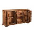 Taran Designs Darcy 3-drawer 4-door Live Edge Solid Wood Sideboard in Brown