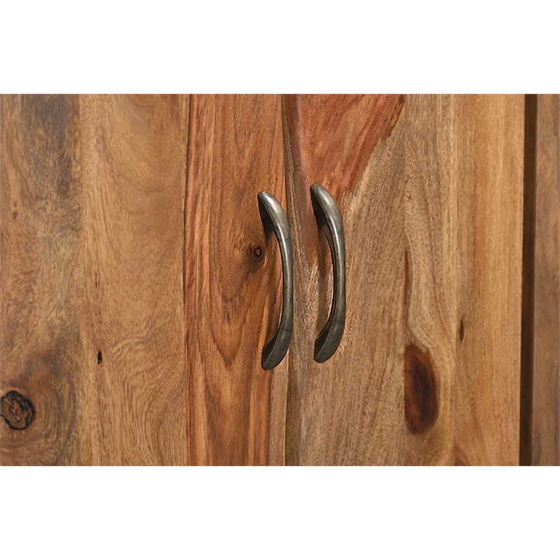 Taran Designs Darcy 3-drawer 4-door Live Edge Solid Wood Sideboard in Brown