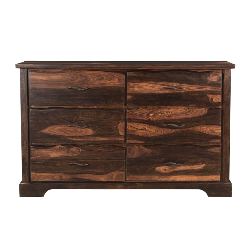Taran Designs Darcy 3-piece Solid Wood Queen Bedroom Set in Dark Brown