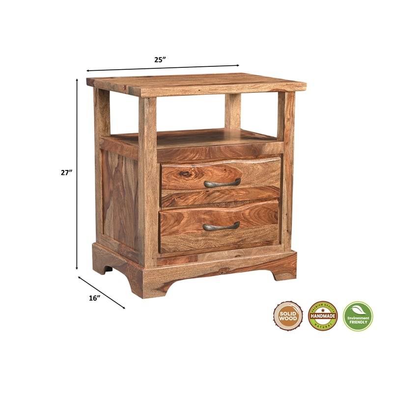 Taran Designs Darcy 3-piece Solid Wood King Bedroom Set in Brown
