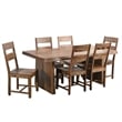 Taran Designs Darcy 7-piece Solid Wood Dining Set in Brown