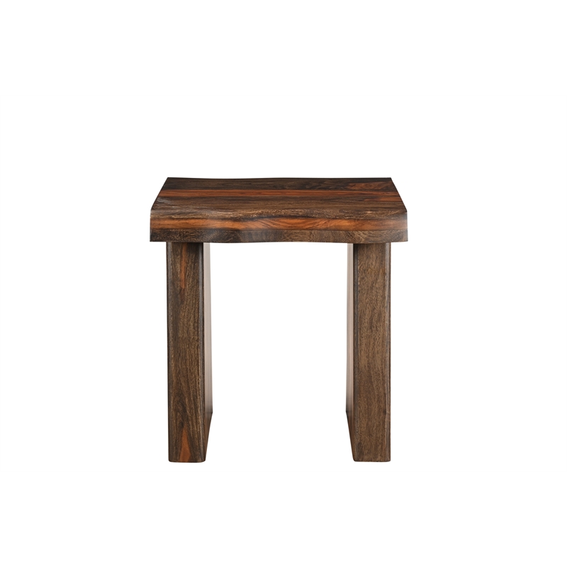 Taran Designs Darcy 2-piece Solid Wood Living Room Table Set in Dark Brown