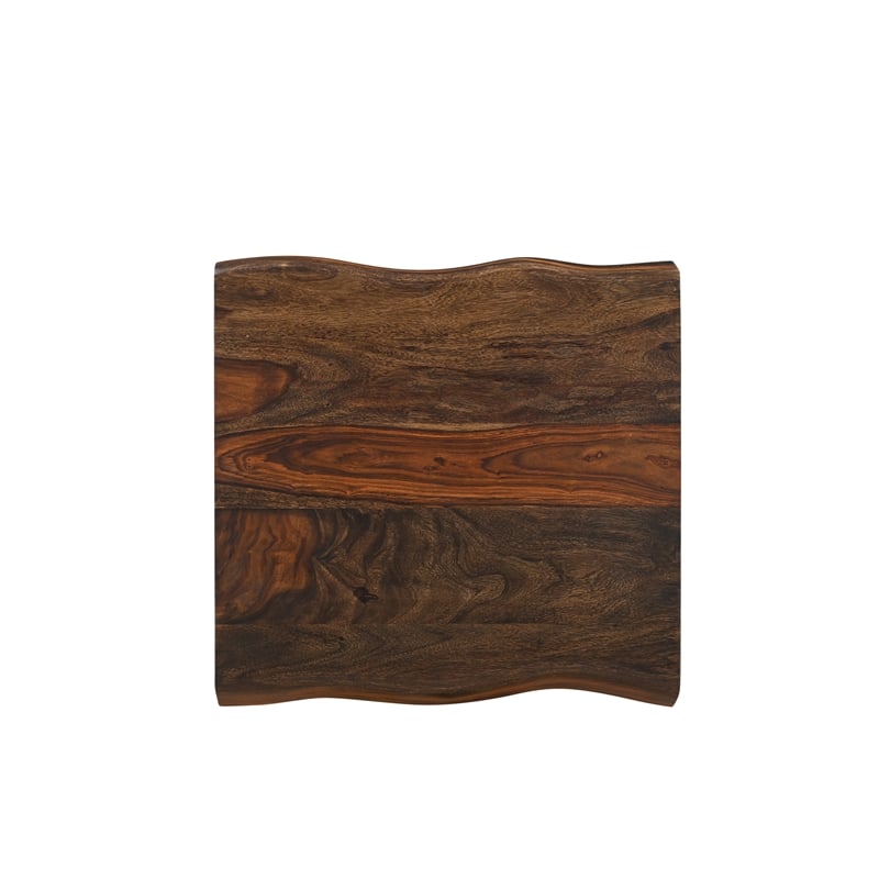 Taran Designs Darcy 2-piece Solid Wood Living Room Table Set in Dark Brown
